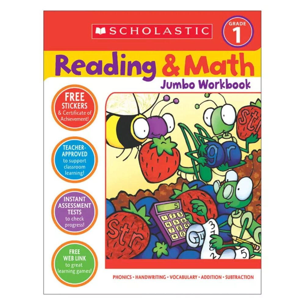 Scholastic Teaching Solutions Reading & Math Jumbo Workbook: Grade 1